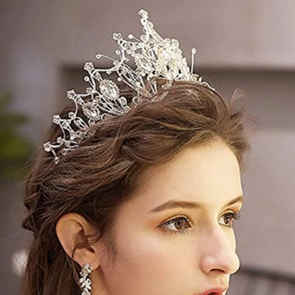 Crystal Wedding Tiara Crown - Picture 3 of 12